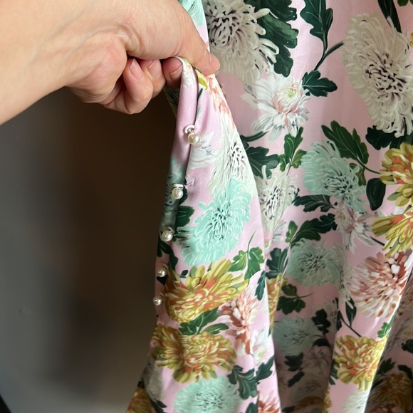 Sam Edelman Floral Midi Dress in Pink Multi size 8 great condition - Picture 13 of 15